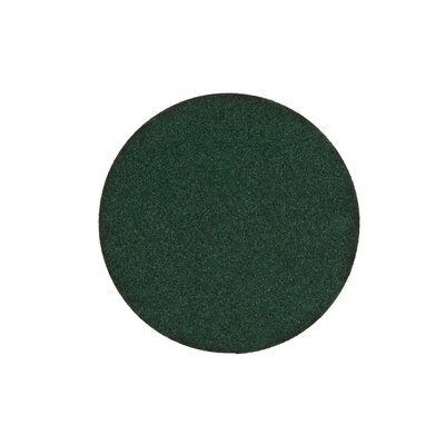 Green Corps™ 00512 255U Series Abrasive Disc, 6 in Dia, 80 Grit, Hook and Loop, Green