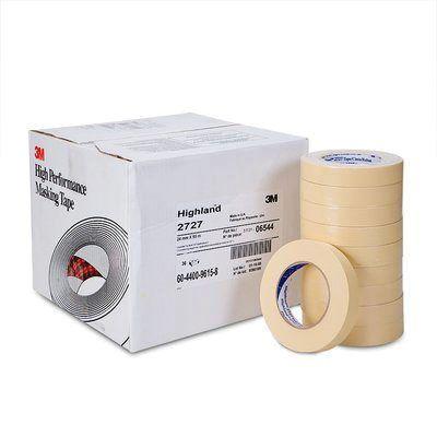 Highland™ 06541 2727 Series Masking Tape, 55 m x 18 mm, Tan