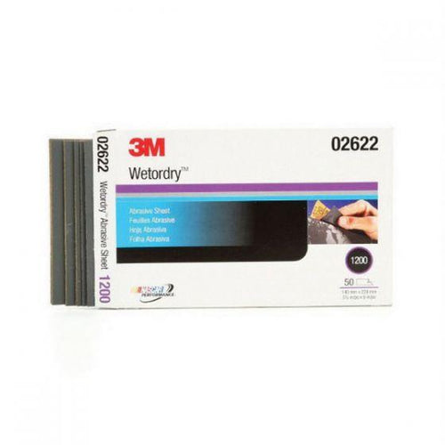 Imperial™ Wetordry™ 02622 434Q Series Abrasive Sheet, 5-1/2 in W x 9 in L, 1200 Grit, Fine Grade, Black