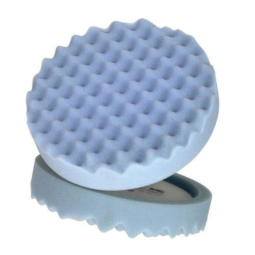 Perfect-It™ 05733 Single Sided Ultrafine Polishing Pad, 8 in Dia, Hook and Loop Attachment, Foam Pad, Blue