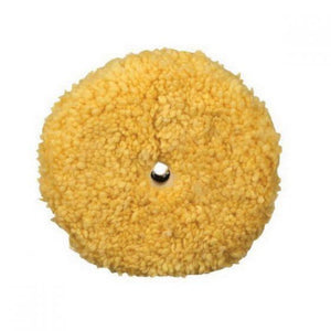 Perfect-It™ 05754 Double Sided Polishing Pad, 9.9 in Dia, Quick Connect Attachment, Wool Pad, Yellow