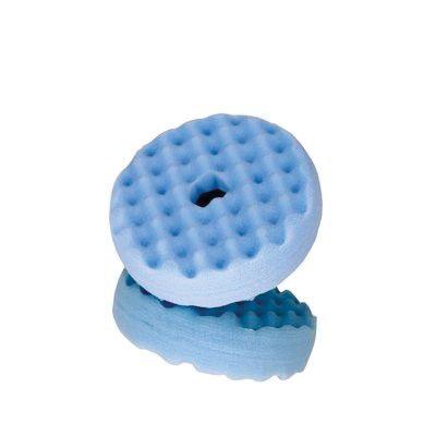 Perfect-It™ 33286 Double Sided Ultrafine Polishing Pad, 6 in Dia, Quick Connect Attachment, Foam Pad, Blue