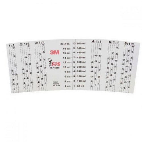 PPS™ 16065 Generic Mix Ratio Inserts, Use With: Paint Preparation System, 22 oz Standard Cup