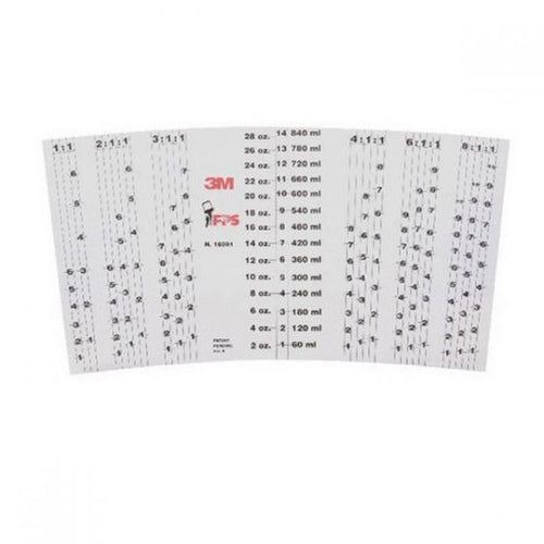 PPS™ 16091 Generic Mix Ratio Inserts, Use With: Paint Preparation System, 28 oz Large Cup