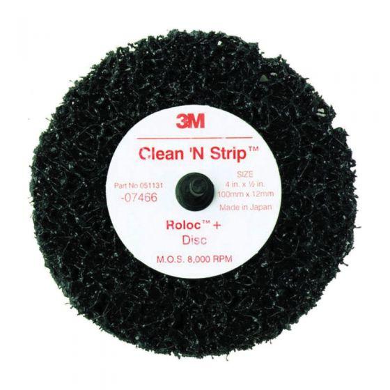 Scotch-Brite™ 07466 Non-Woven Quick-Change Clean and Strip Disc, 4 in Dia, 1/4 in Center Hole, Extra Coarse Grade