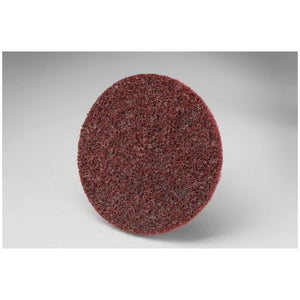 Scotch-Brite™ 07486 No Hole Non-Woven Surface Conditioning Disc, 3 in Dia, Medium Grade, Aluminum Oxide Abrasive