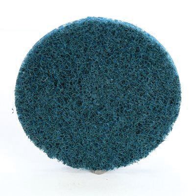 Scotch-Brite™ 07515 SC-DR Series No-Hole Surface Conditioning Disc, 2 in, Very Fine Grade, Aluminum Oxide, Blue