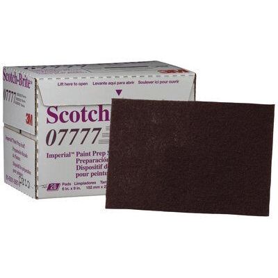 Scotch-Brite™ 07777 Scuff Hand Pad, 6 in W x 9 in L, 400 Grit, Very Fine, Maroon