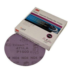 Trizact™ 02094 471LA Series Abrasive Disc, 3 in Dia, P1500 Grit, Hook and Loop, Gray