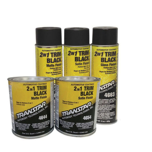 Transtar 2-in-1 Satin Trim Black Aerosol